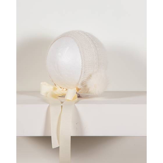 capota punto ochos cashmere beig pompon vison
