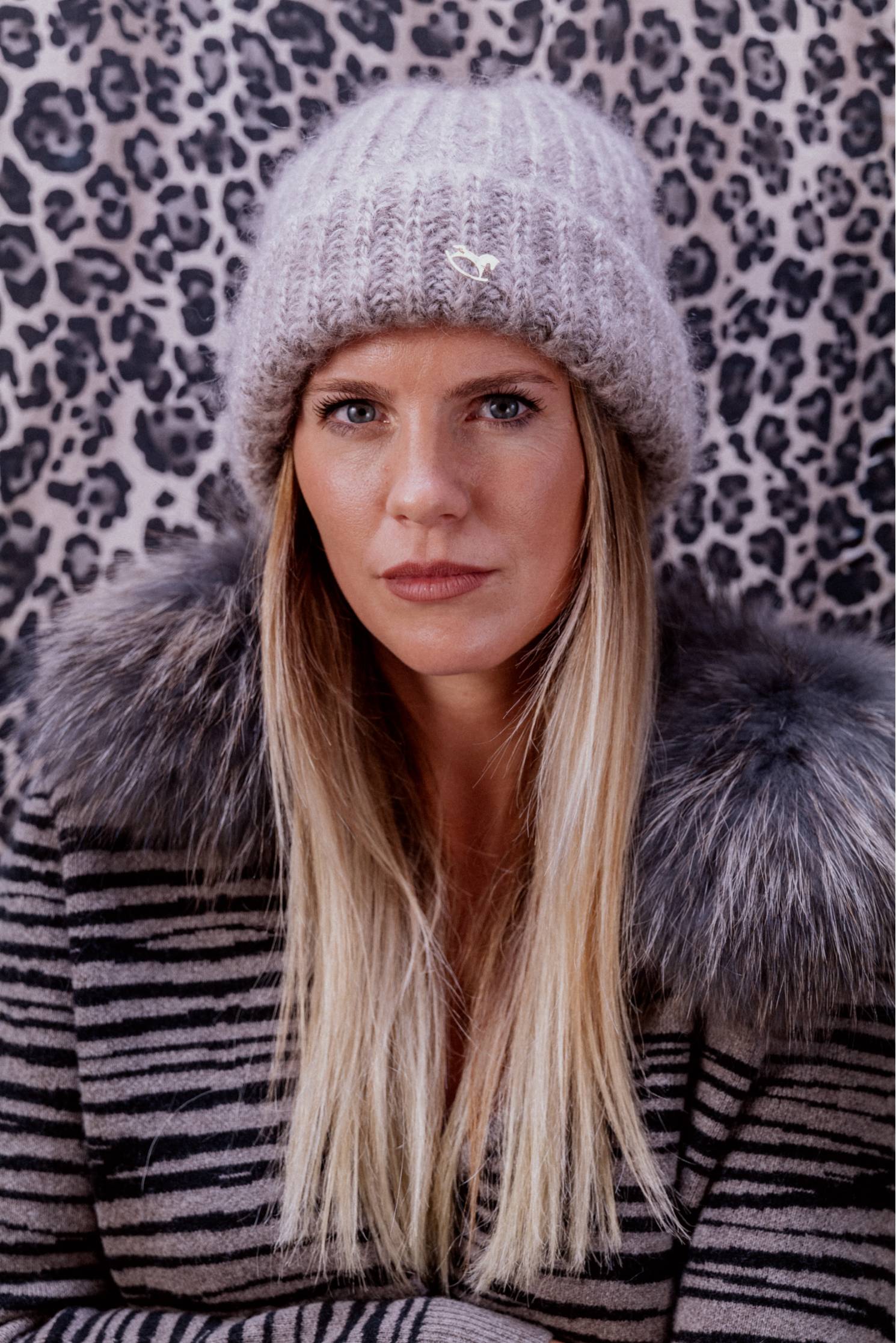 gorro mohair vison mujer
