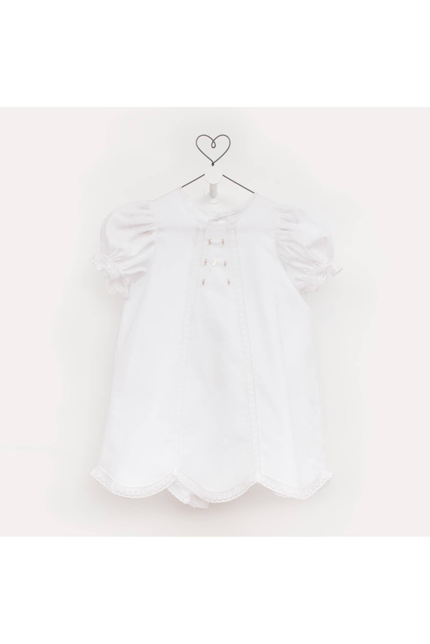 vestido lencero blanco con rococo