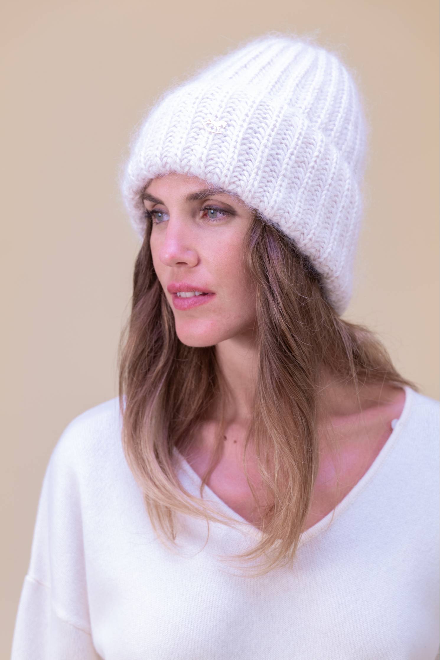 gorro mohair piedra mujer