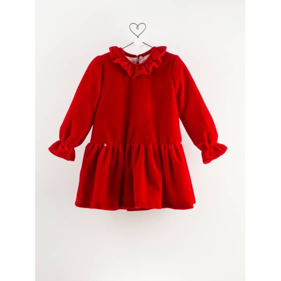 vestido terciopelo frambuesa