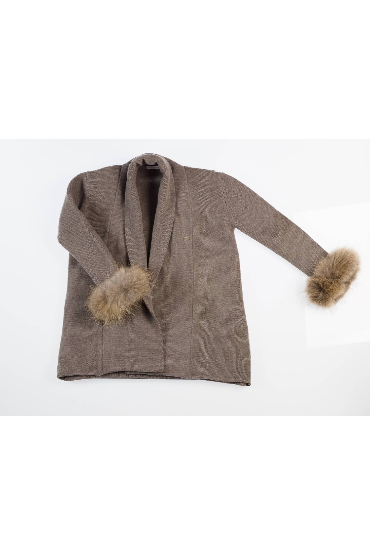 cardigan mama piel natural en puos vison