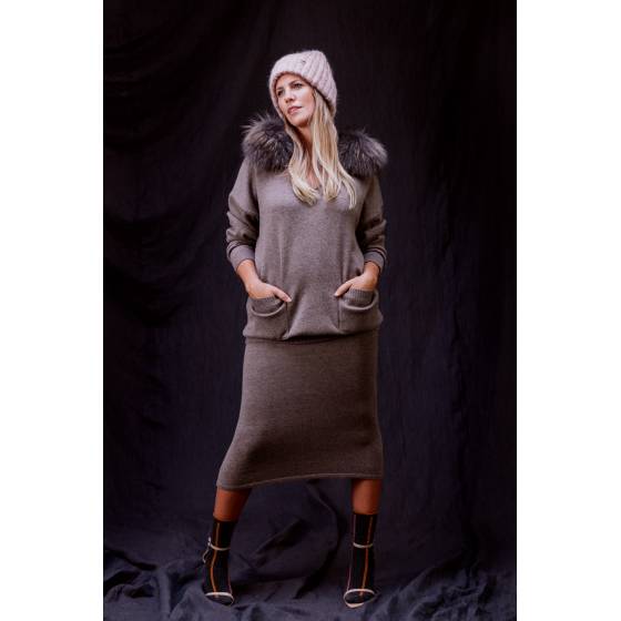 jersey bolsillos cashmere topo