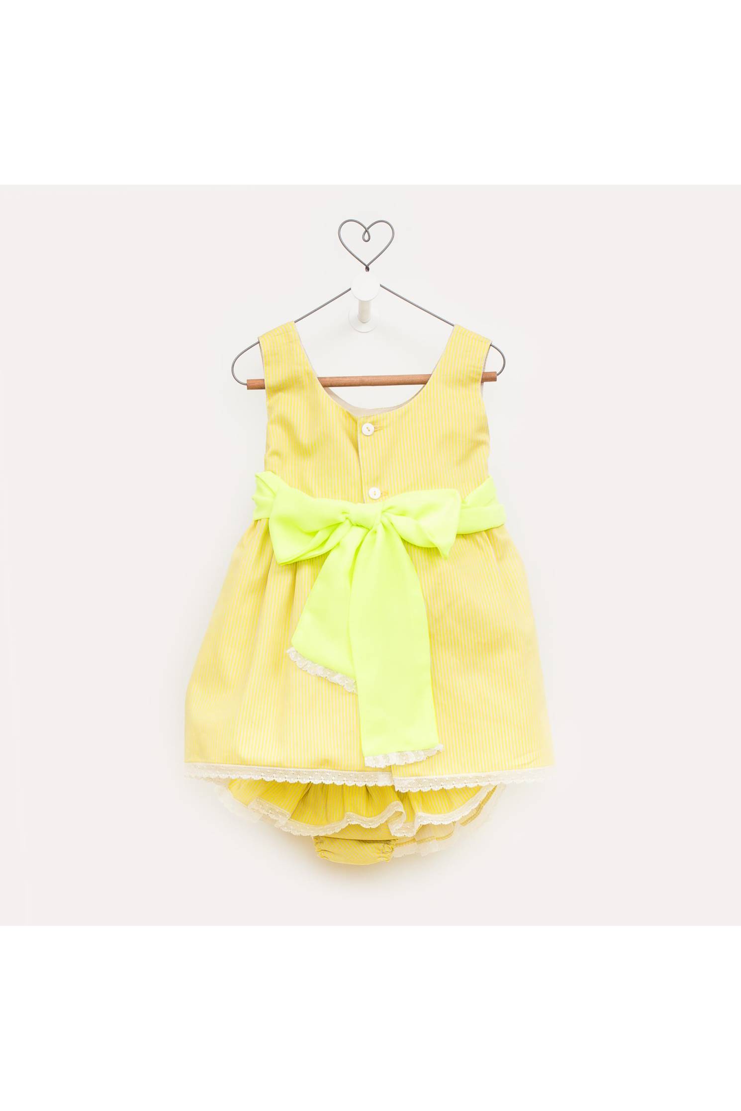 conjunto lazada mil rayas amarillo c/ culotte