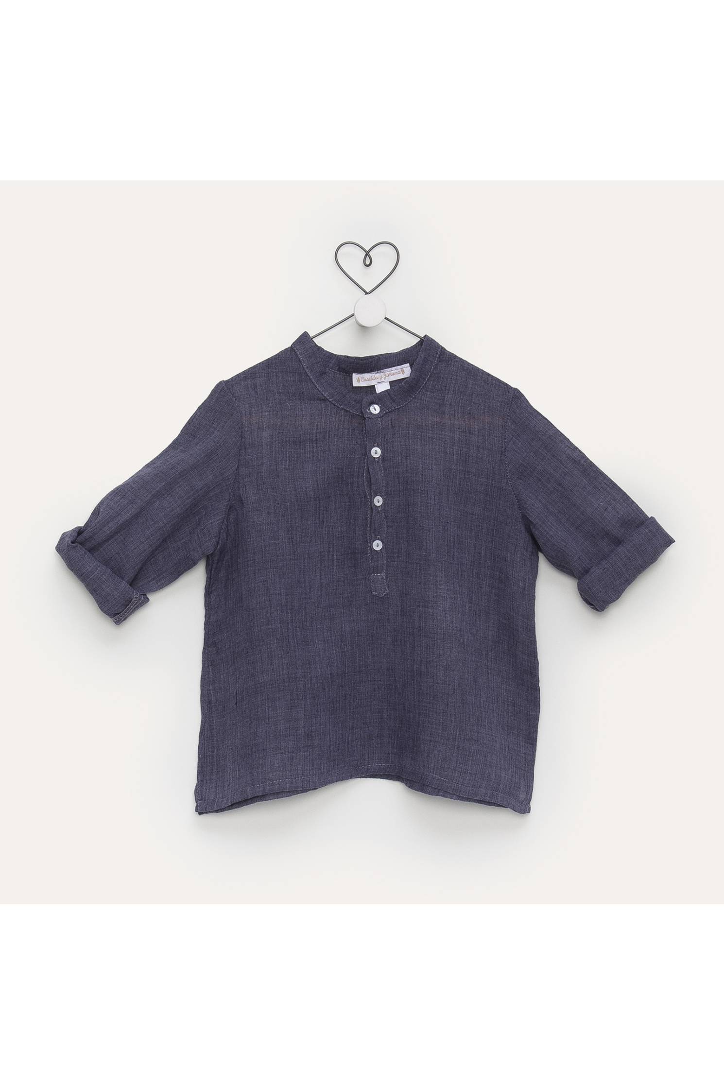camisa mao azul