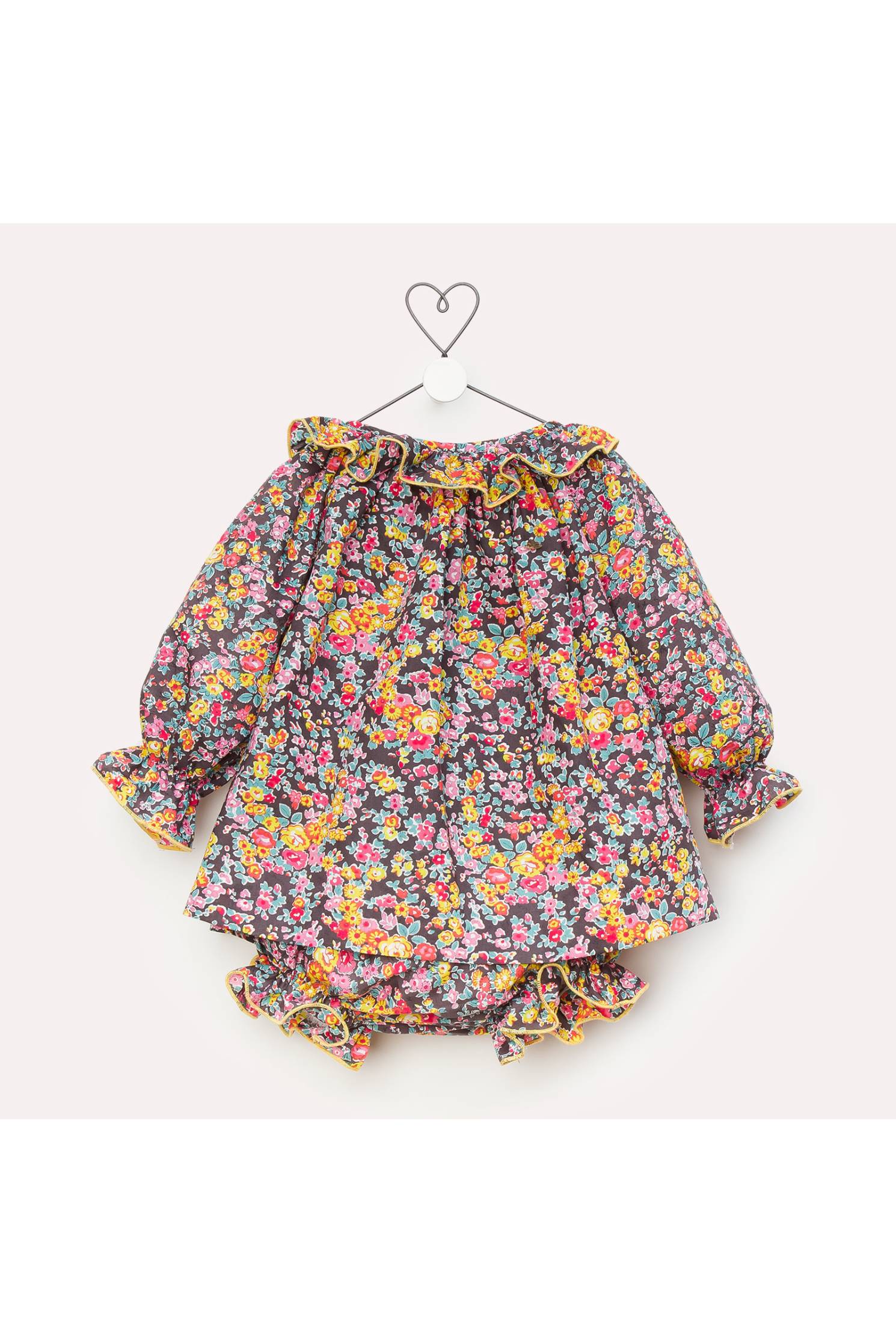 conjunto baby liberty gris rosa fuxia