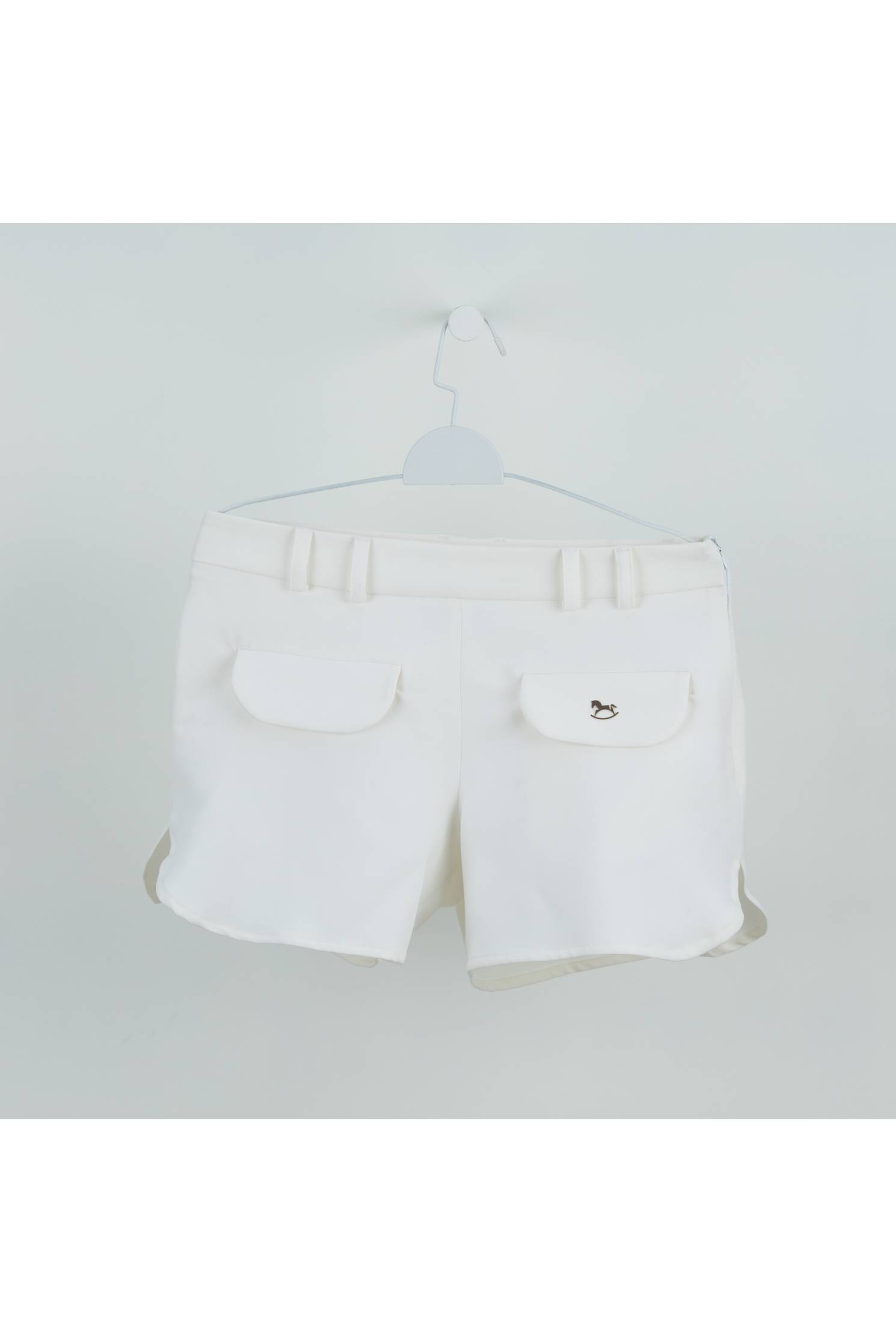 short bolsillos beig mujer
