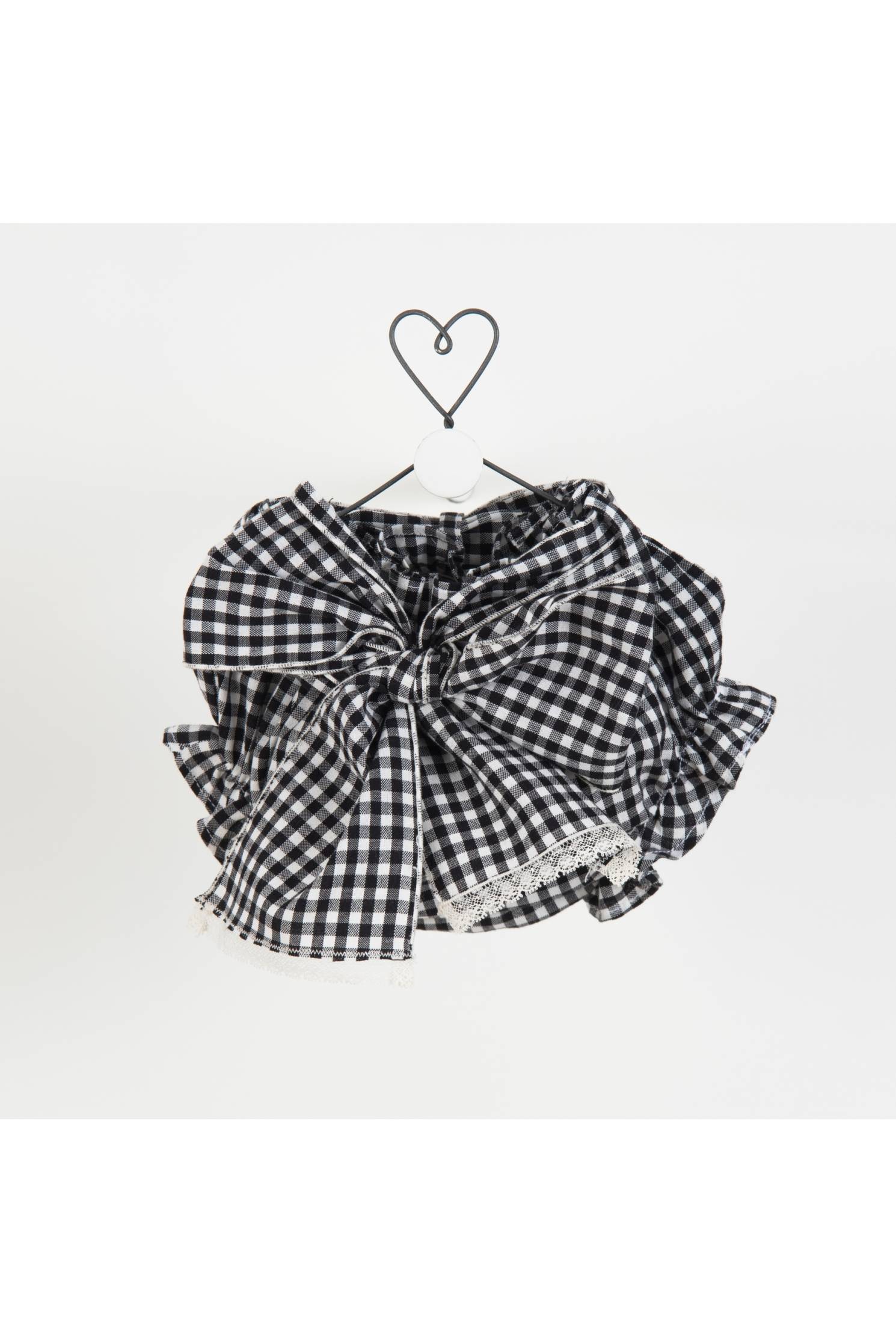 culotte vichy negro blanco