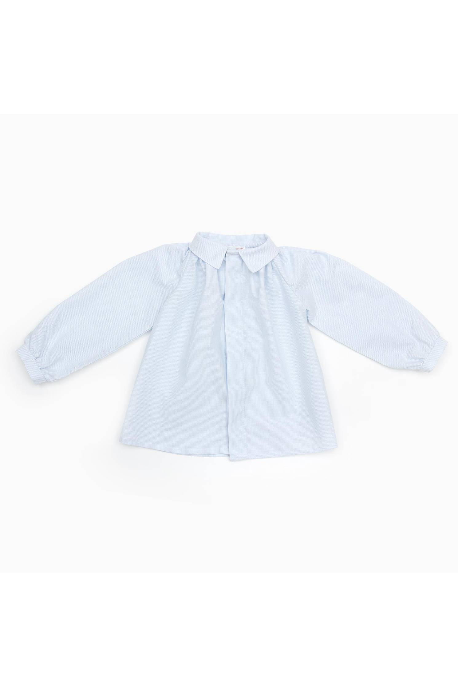 camisa oxford mil rayas celeste