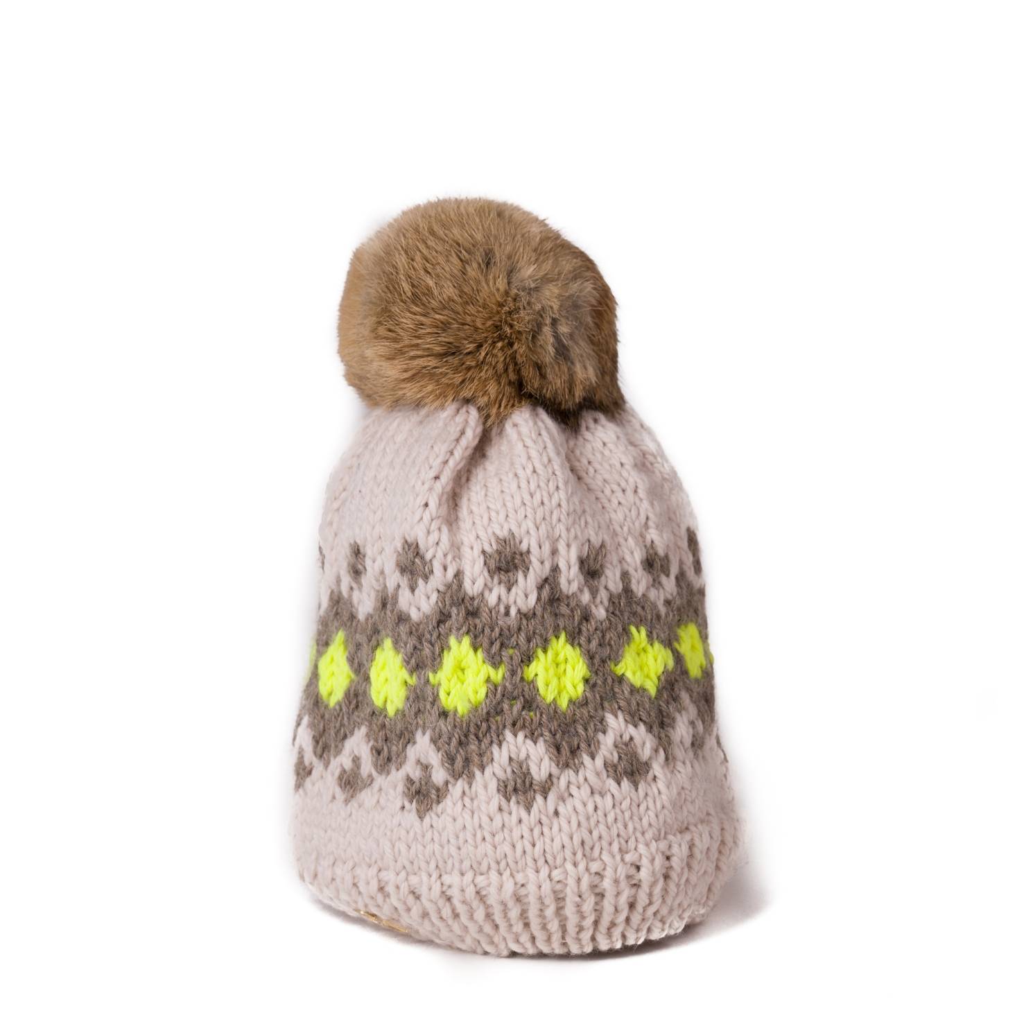 gorro greca piedra pompon rapado natural nio