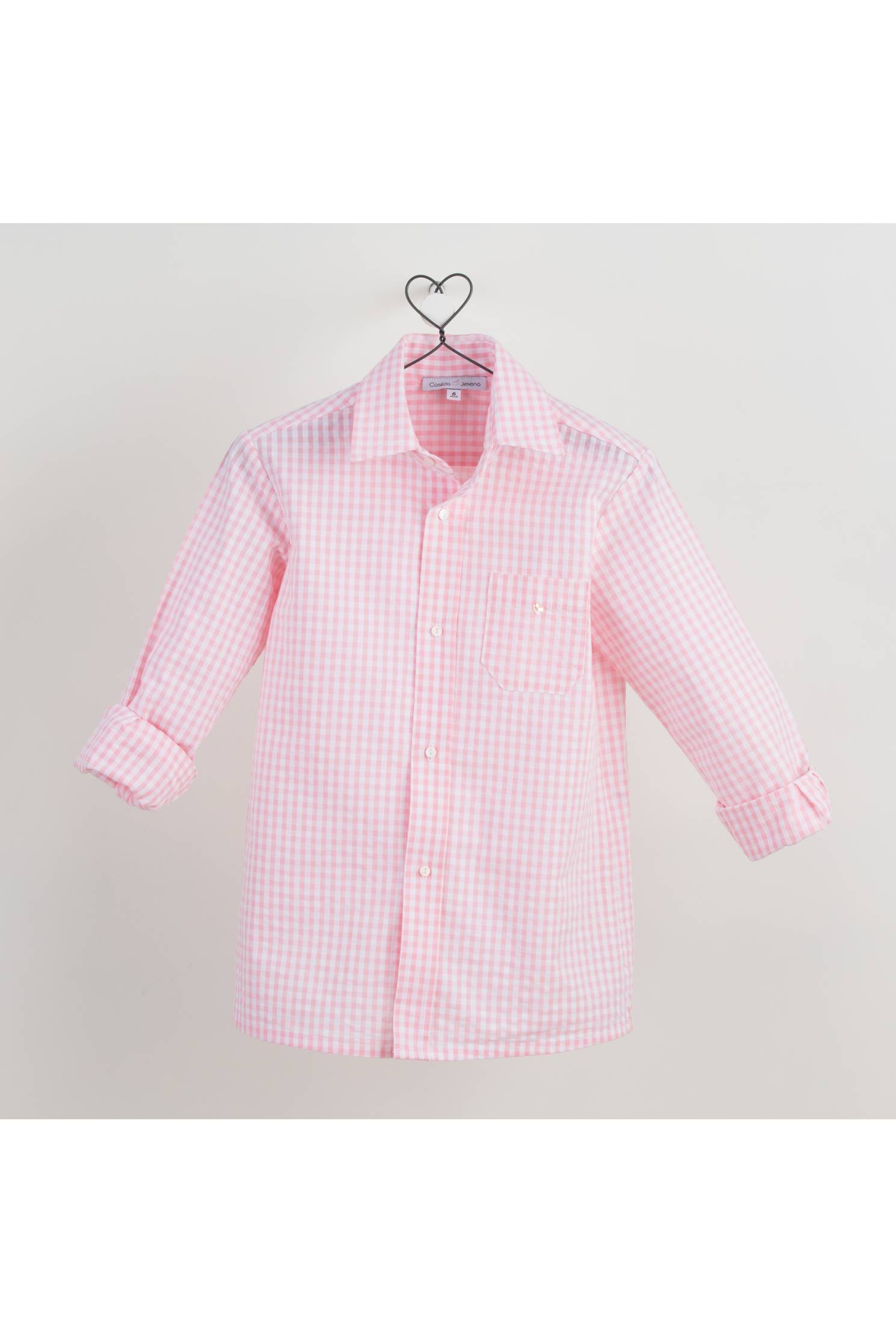 camisa sastre nio vichy rosa