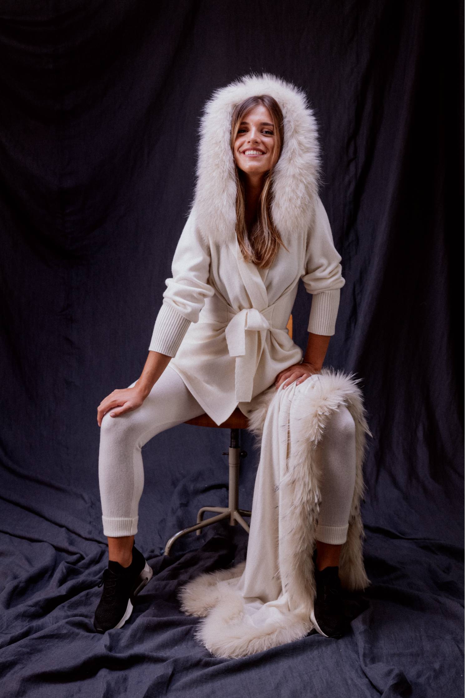 pantalon punto cashmere beige