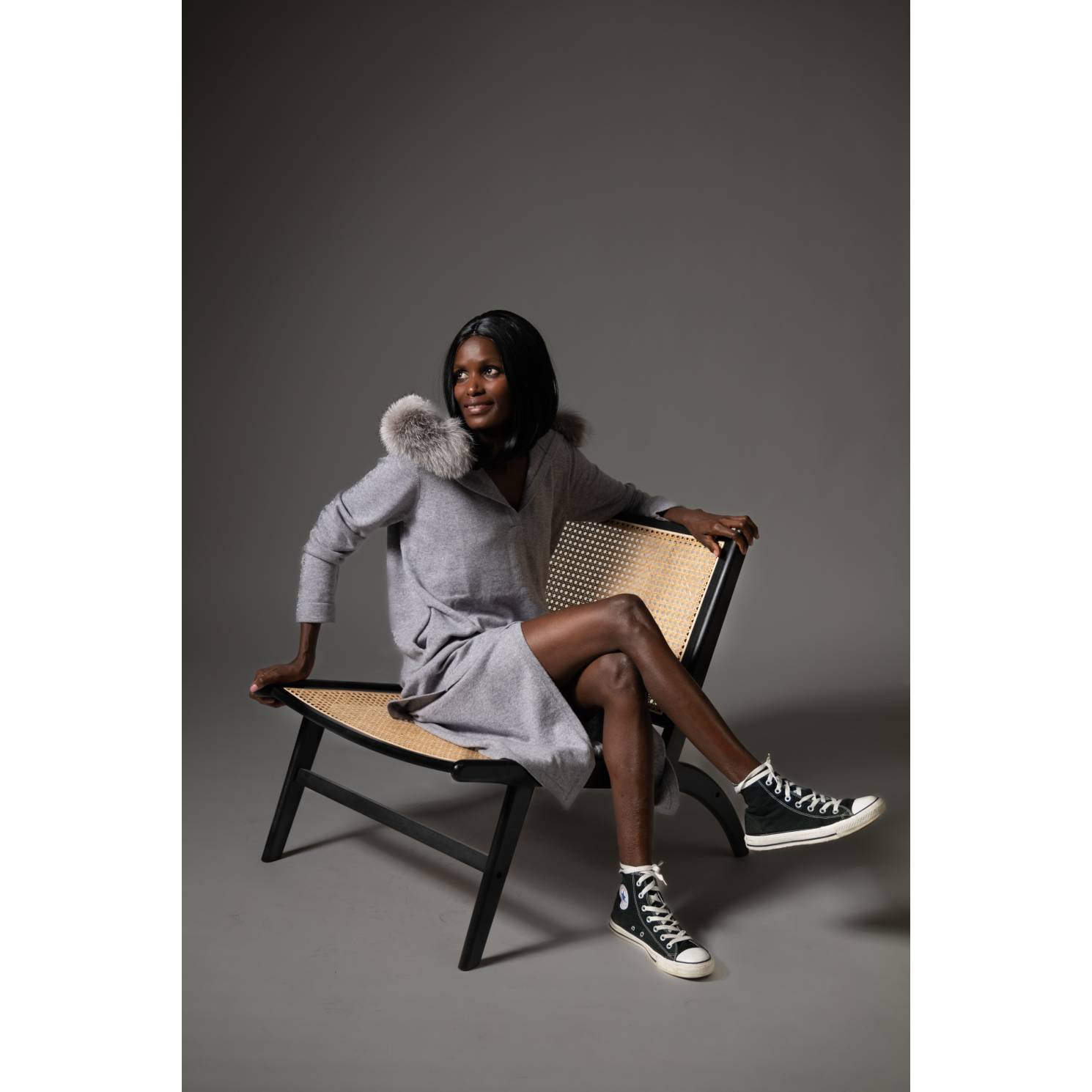 jersey capucha cashmere clean grey