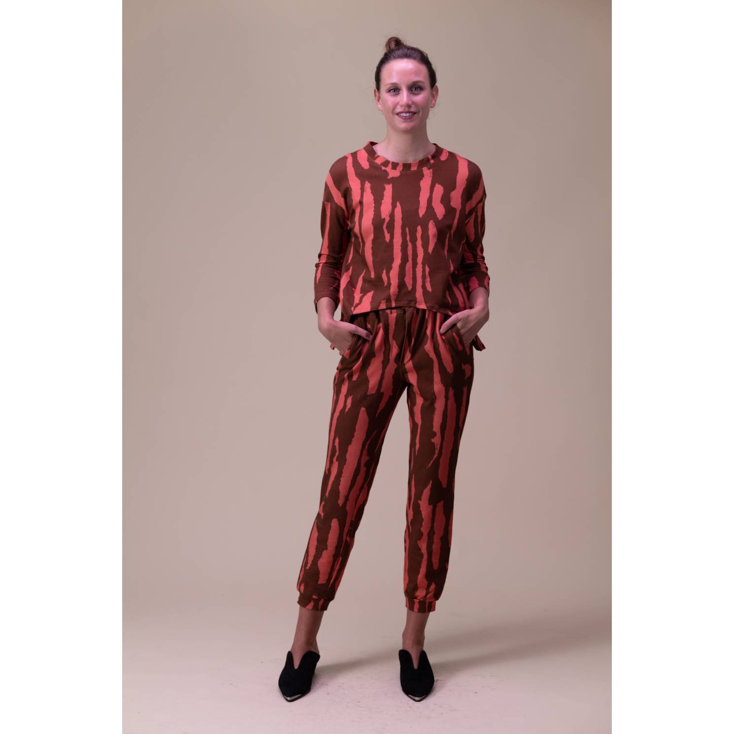 pantalon jogging marron coral