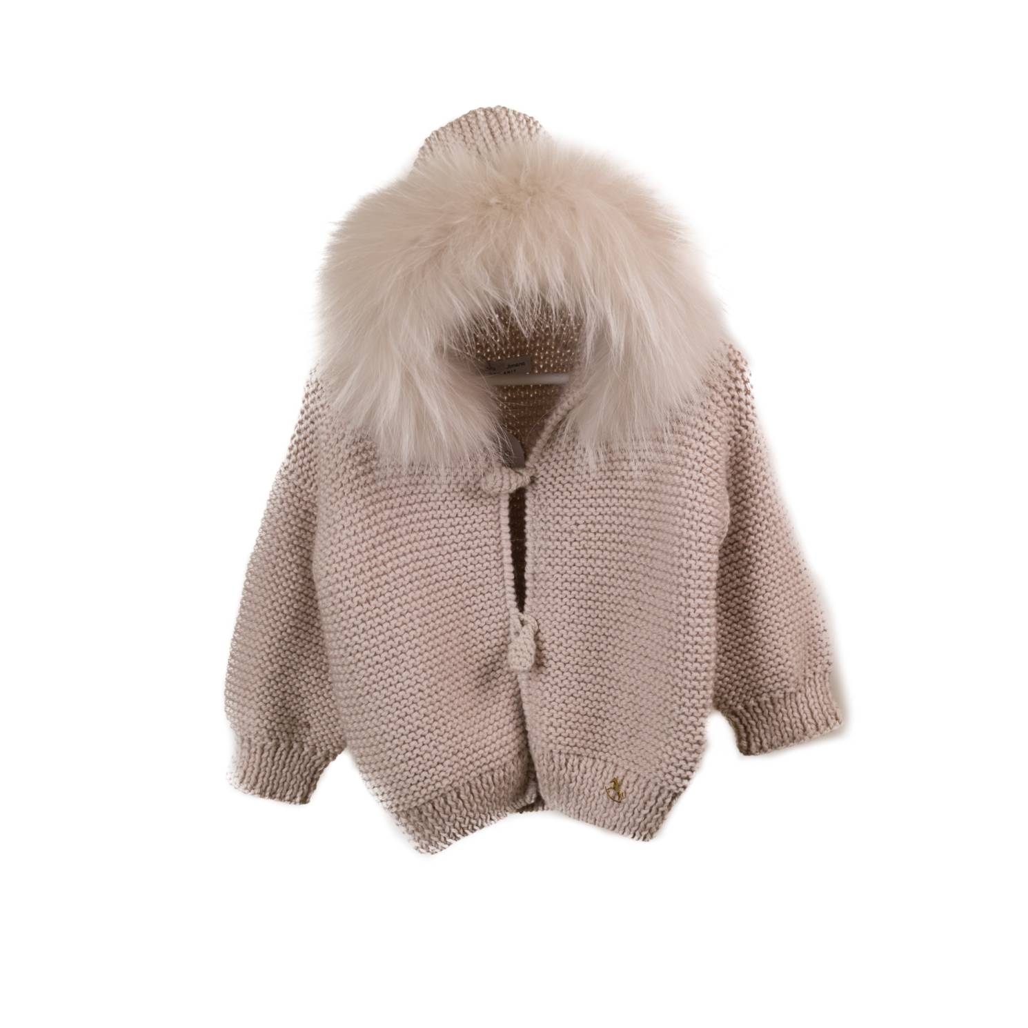 bomber artesanal merino piedra pelo natural hielo