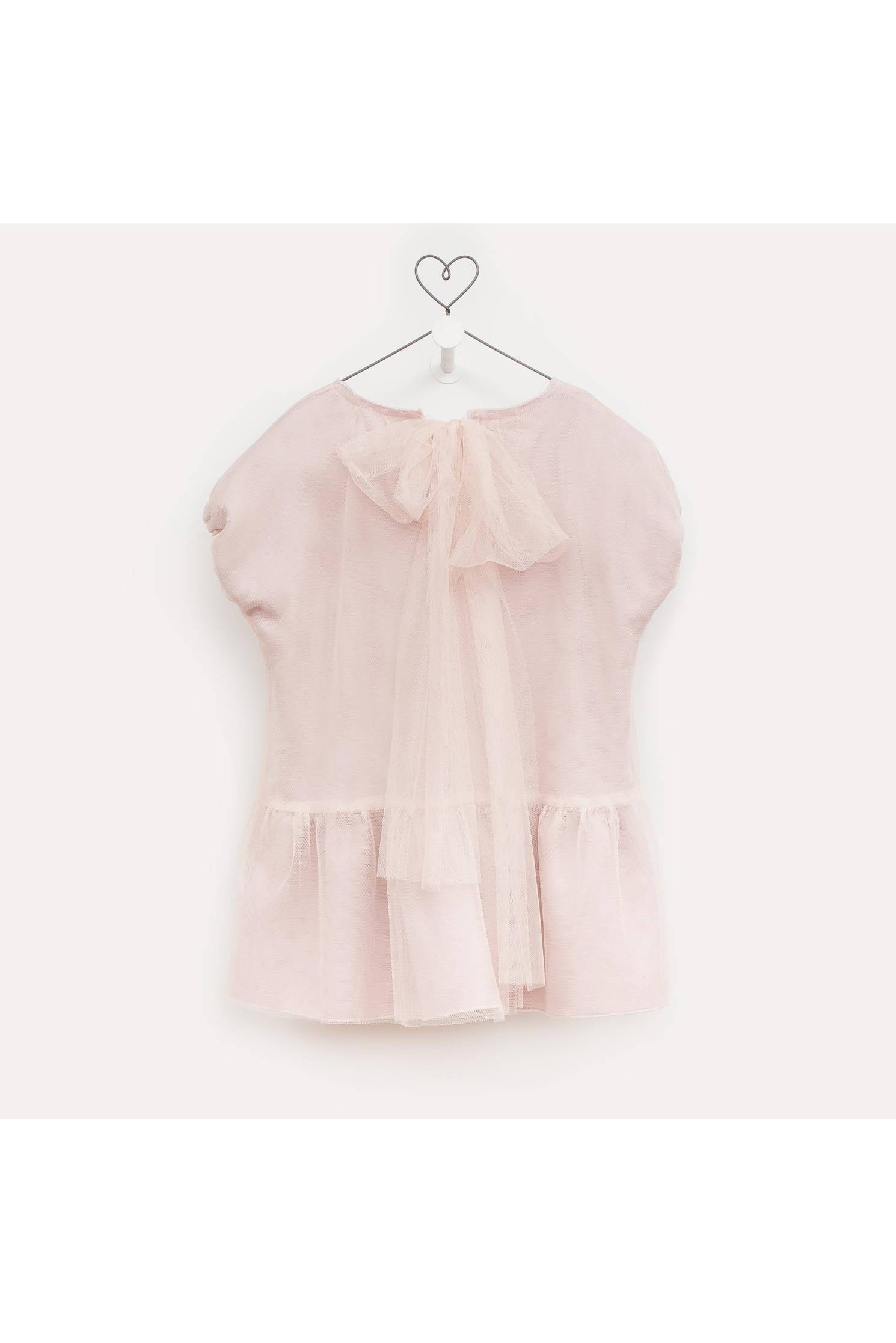 vestido lazada tul nude