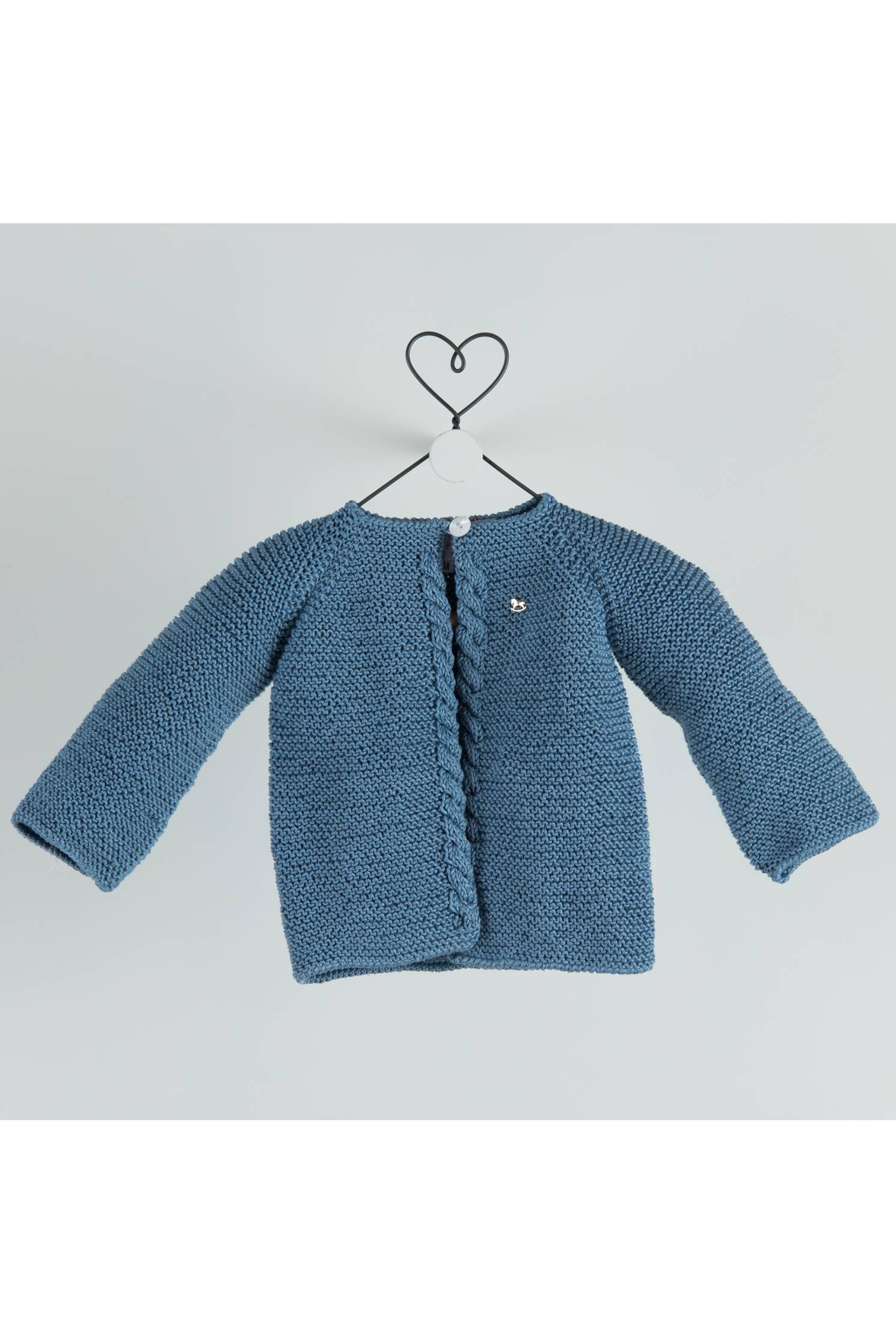 cardigan trenza algodon tejano