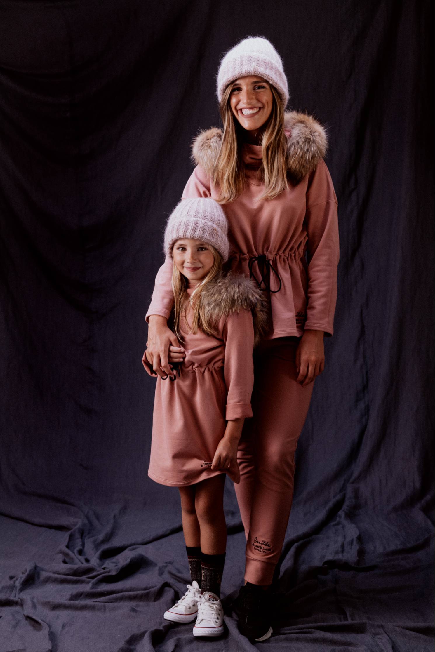 sudadera cintura ajustable rosa viejo