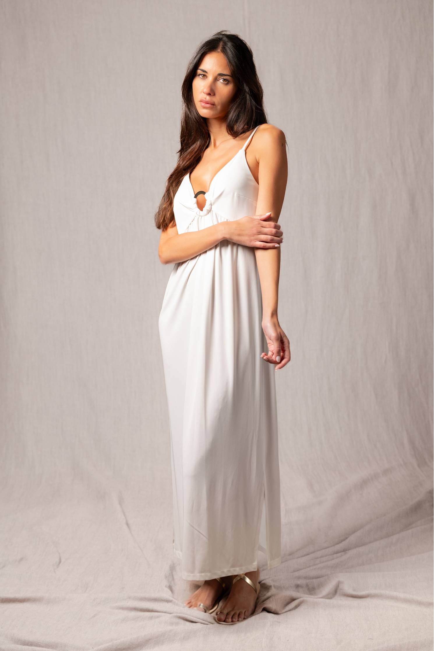 vestido joya tirantes blanco