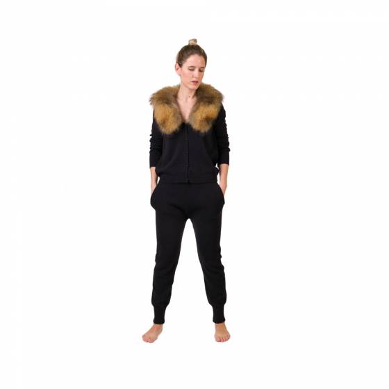 pantalon punto negro mujer