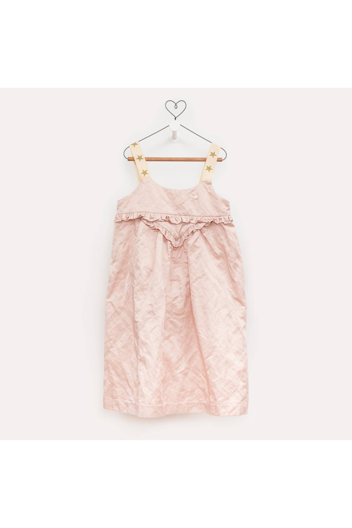 vestido tirante estrellas nude