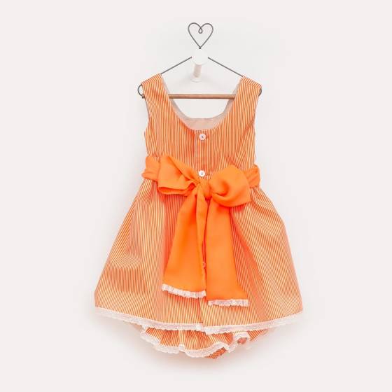 conjunto lazada mil rayas naranja c/ culotte