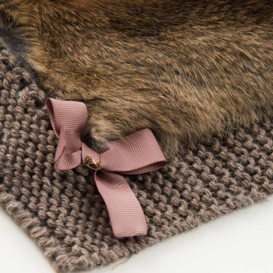 manta de invierno merino vison con pelo natural