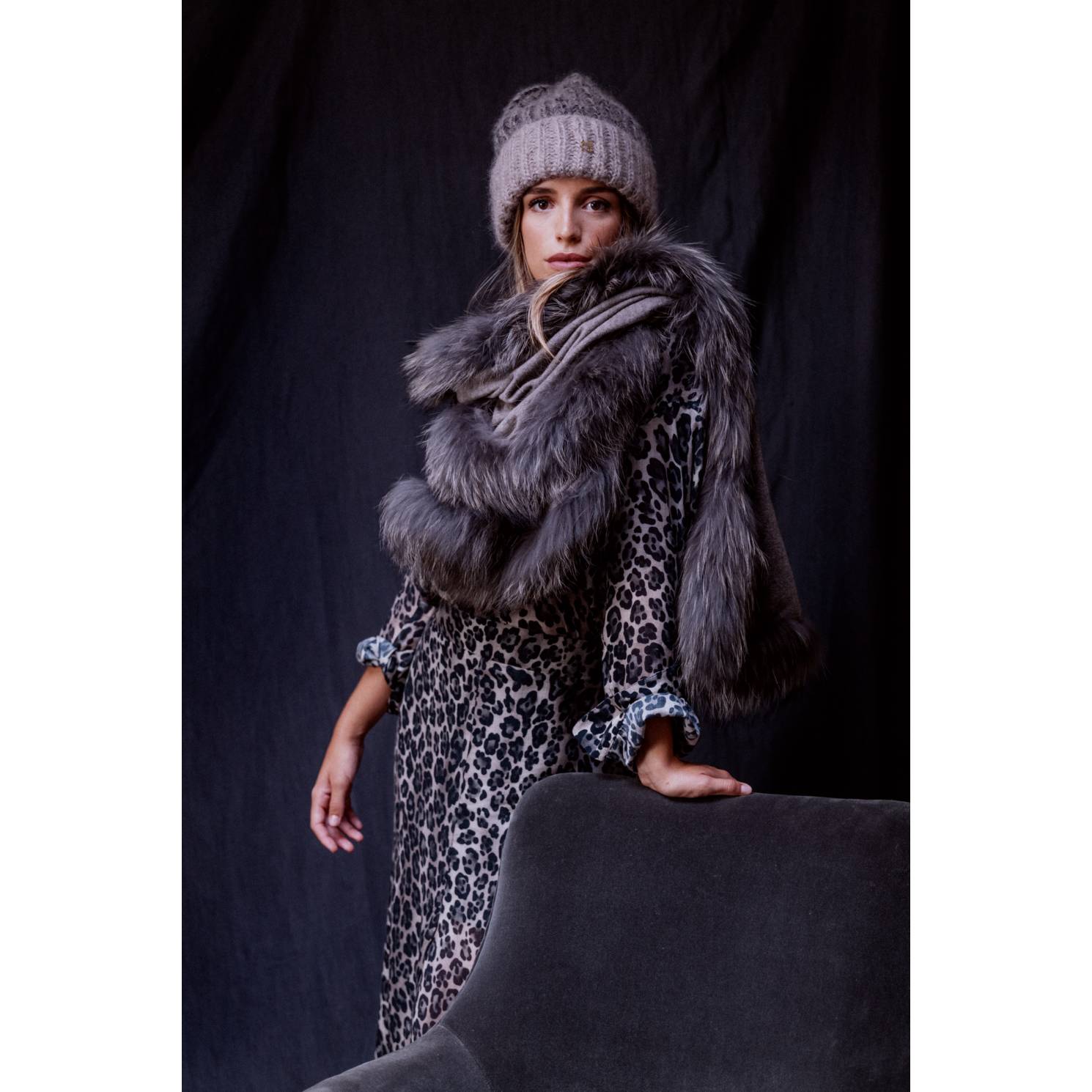 pashmina punto cashmere topo