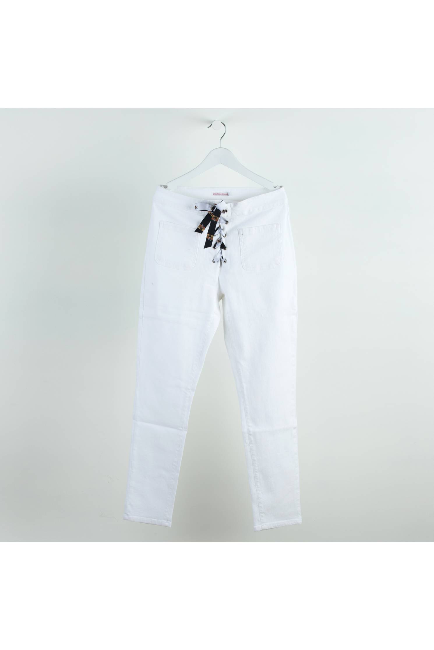 denim zigzag blanco mujer
