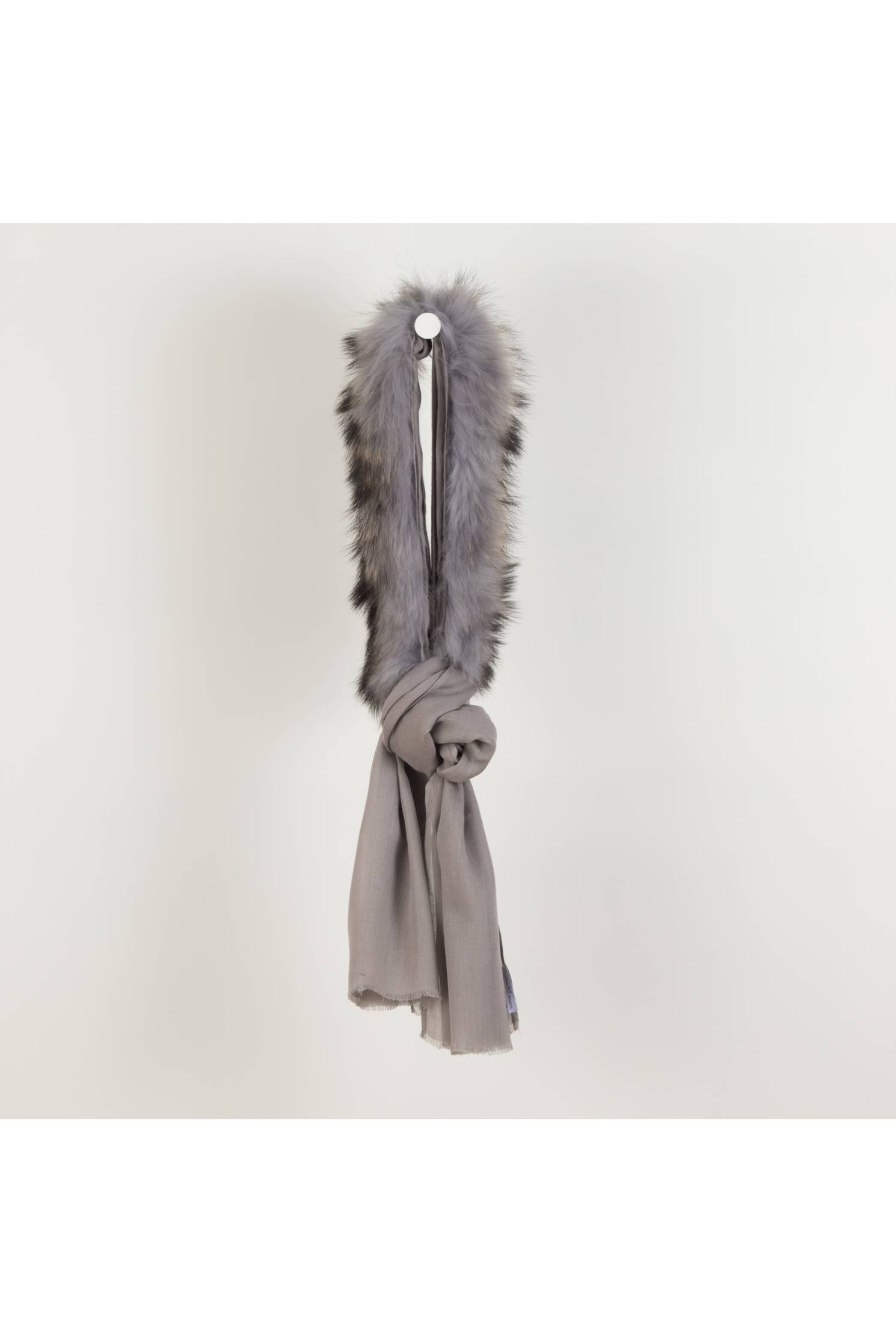 pashmina lana palas piel gris