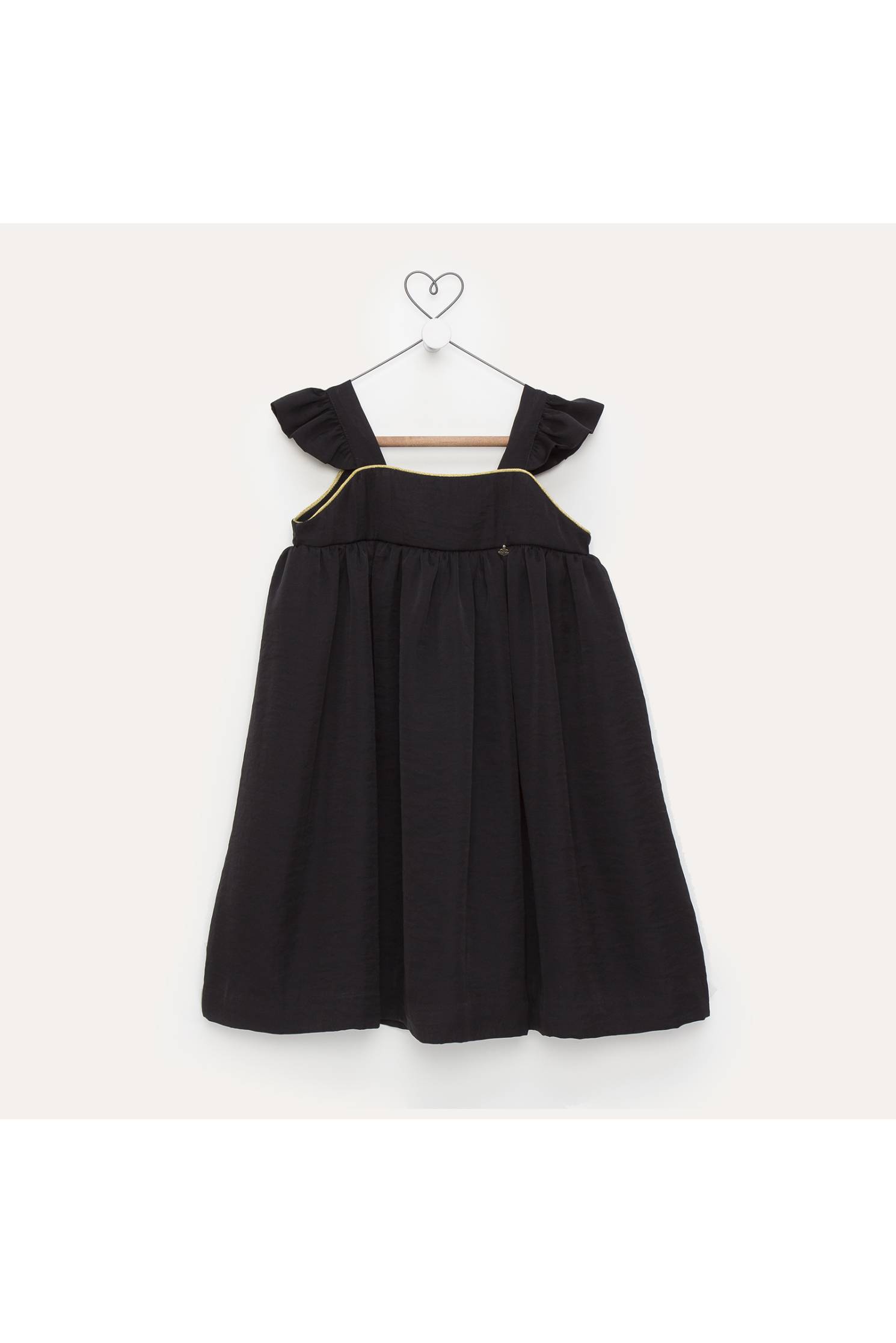 vestido nia negro oro