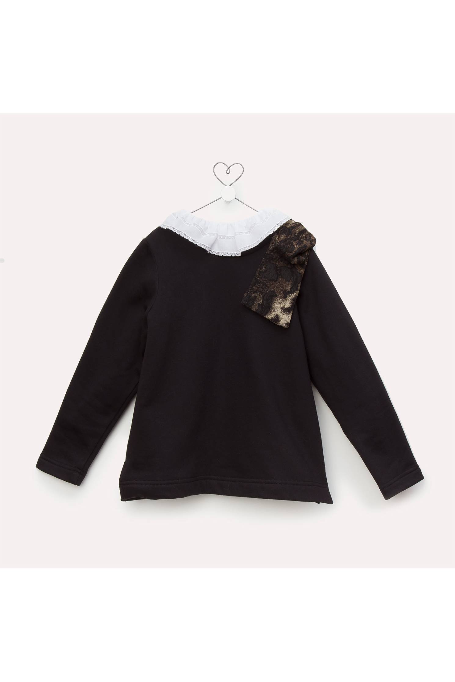 sudadera nia negro lazo print