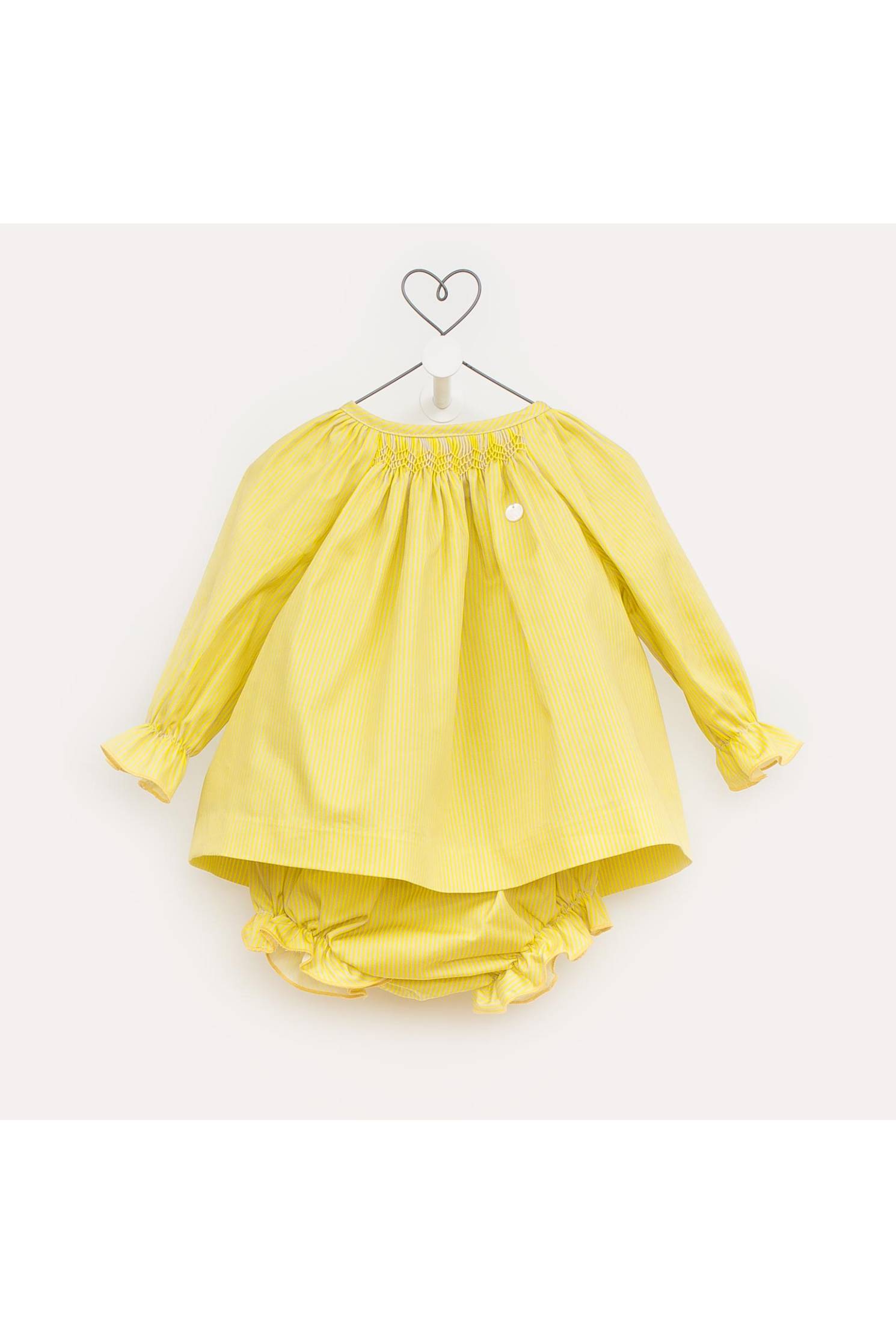 conjunto baby mil rayas amarillo