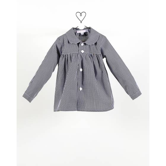 camisa baby vichy negro blanco