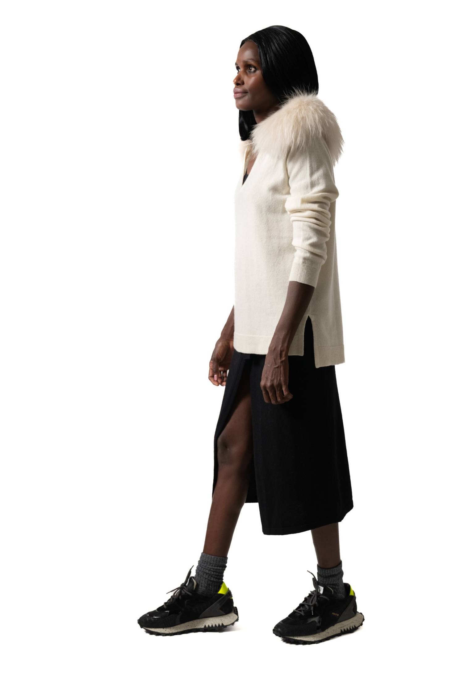 falda pareo cashmere black