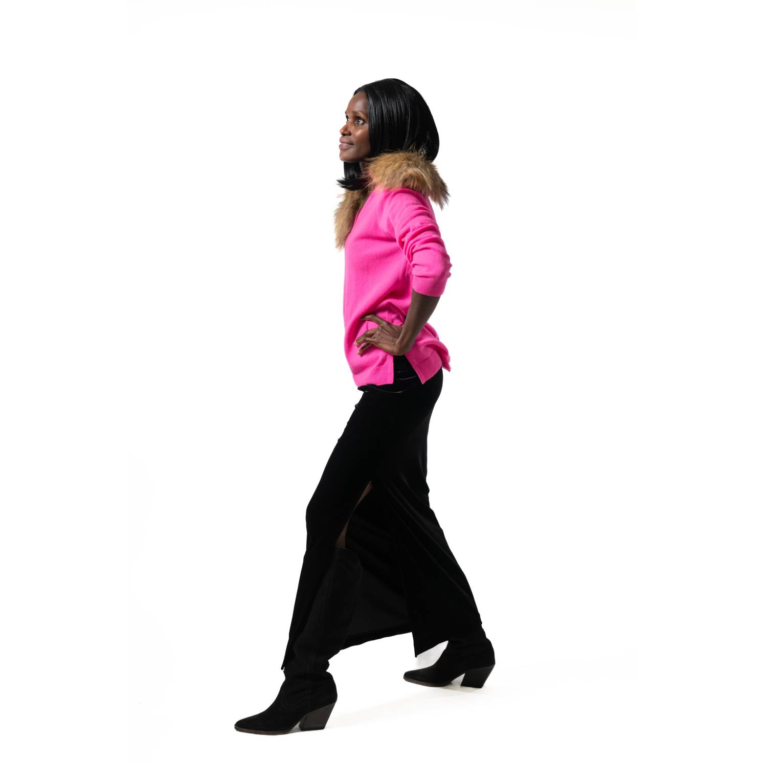 jersey pico cashmere fluor fucsia