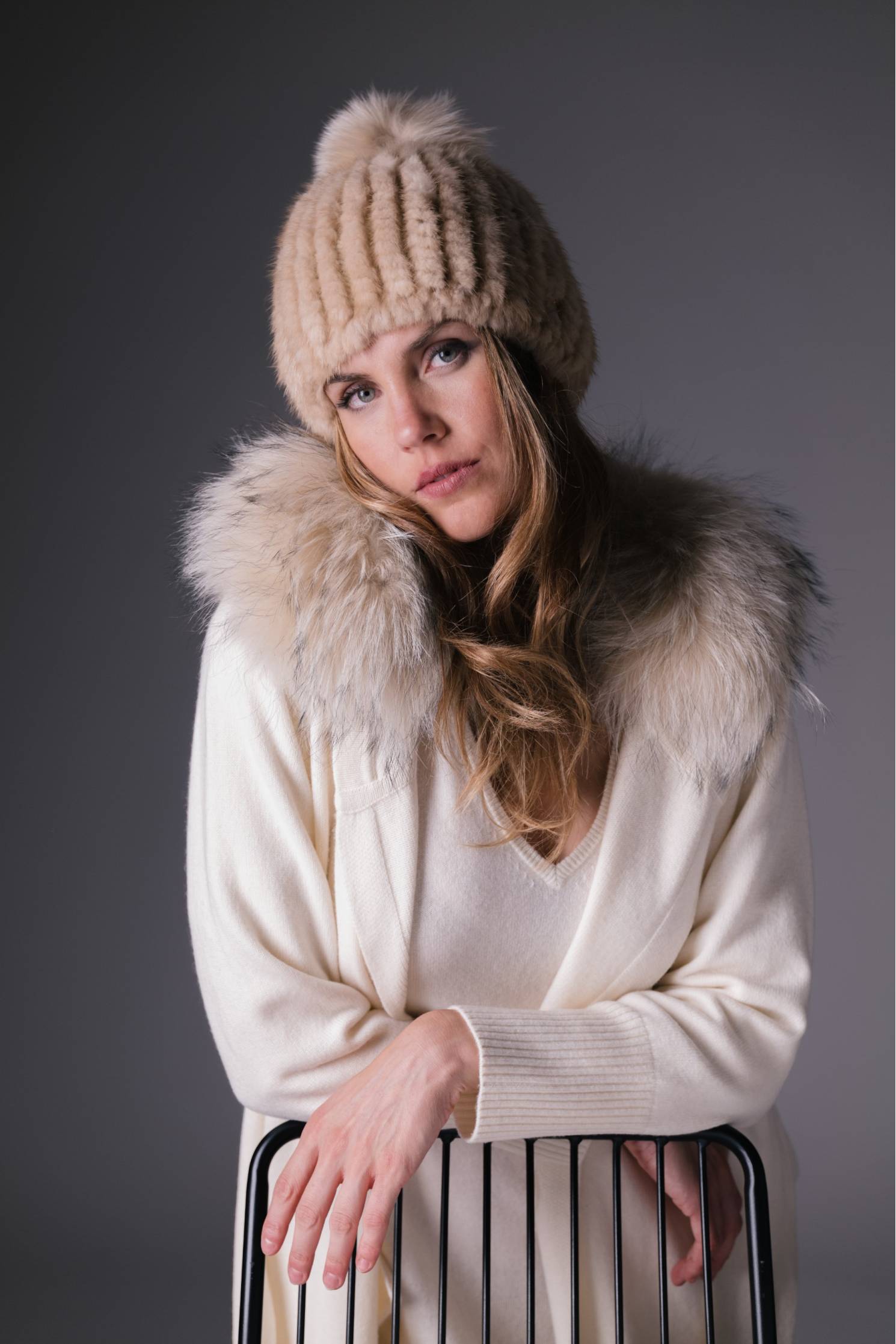 gorro vison hielo